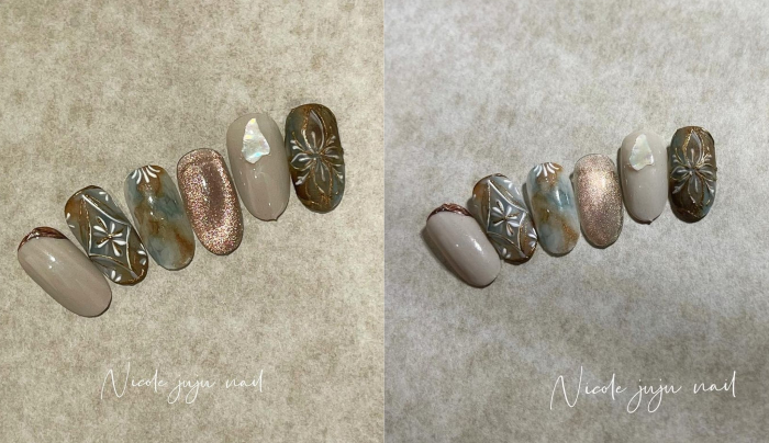 秋冬美甲_秋冬指甲_顯白秋冬美甲.